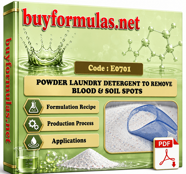 Making laundry washing powder for remove soil and blood spots