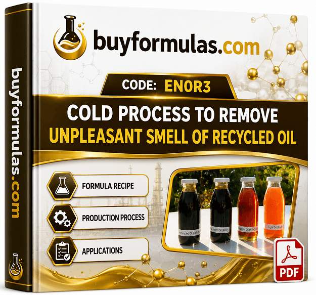 Cold process to remove unpleasant smell of recycled oil 