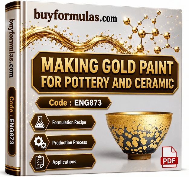 Making golden paint for pottery and ceramic without heat 