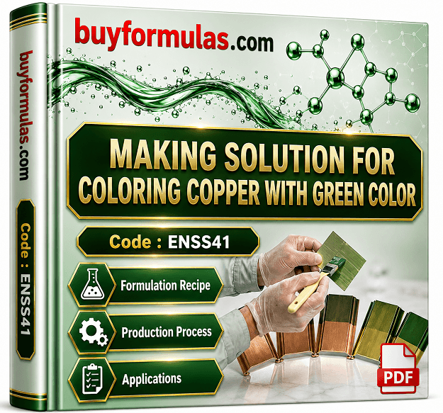 Making solution for coloring copper green patina verdigris