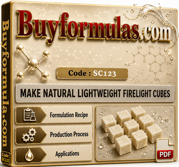 Making lightweight eco firelighter natural cubes