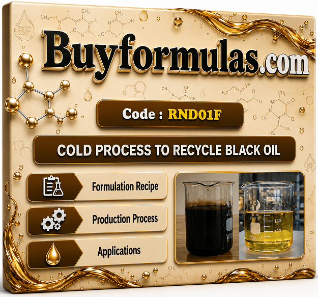 Cold process to recycle waste black oil