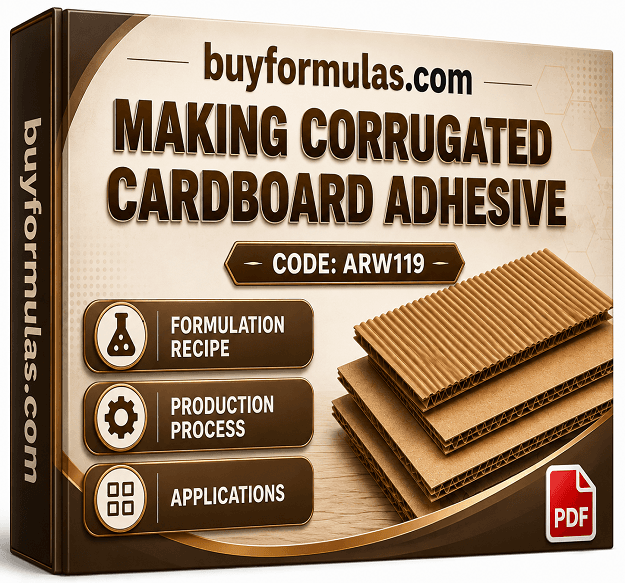 Making corrugated cardboard powder dry adhesive