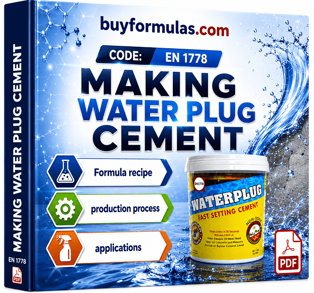 How to make water plug cement