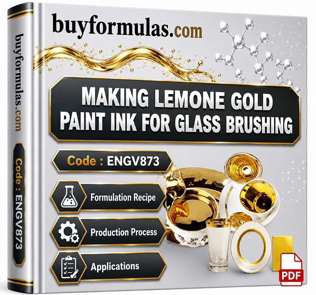 Make gold inks for brushing glass with golden bright lemon color