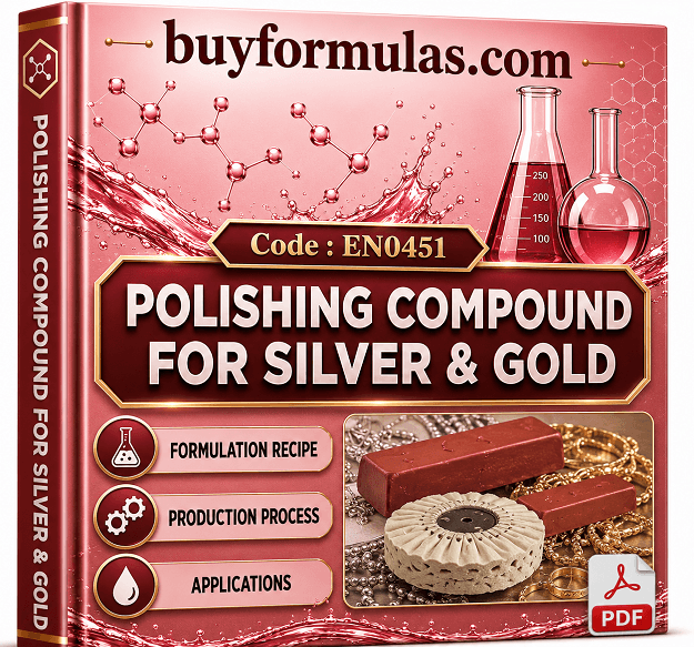 Metal polishing compound for silver and gold