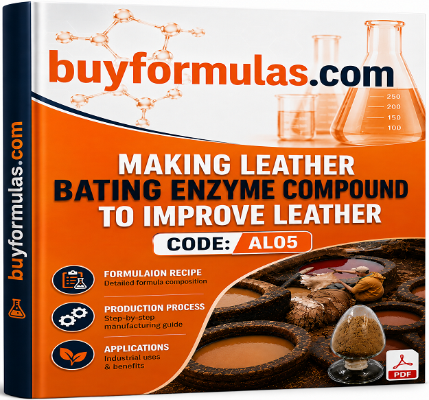 Making leather bating enzyme compound to improve softness.