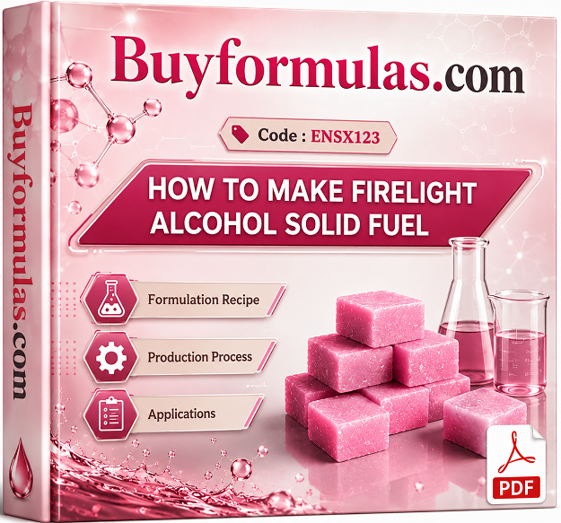 Making alcohol fire light solid blue fuel cubes environmentally friendly 	