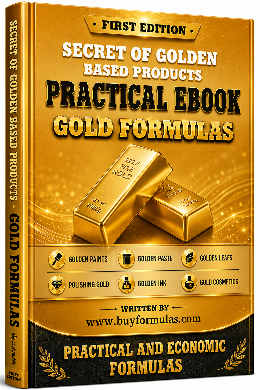 Practical book for making various products from gold (paints, inks, polishing materials, and gold foil)