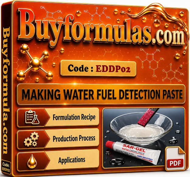 Water detection paste for accurate detection of water in fuel tanks