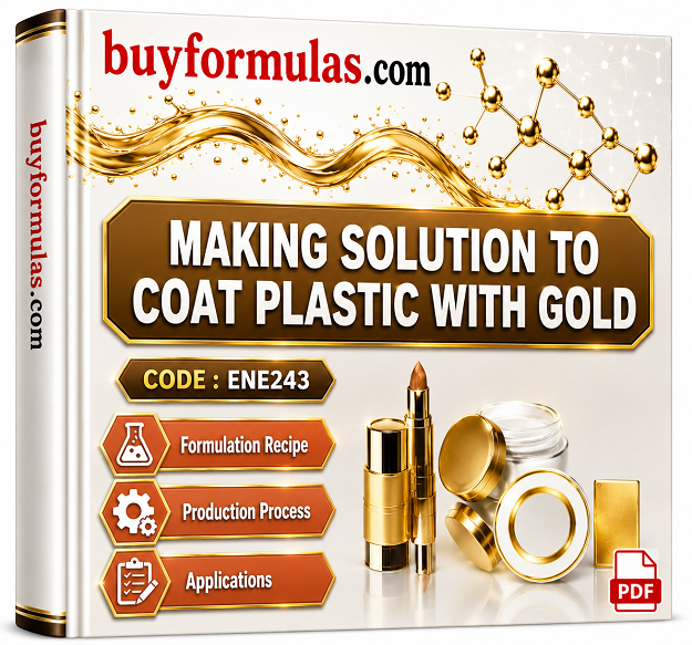 Make cold solution to coat plastic with gold