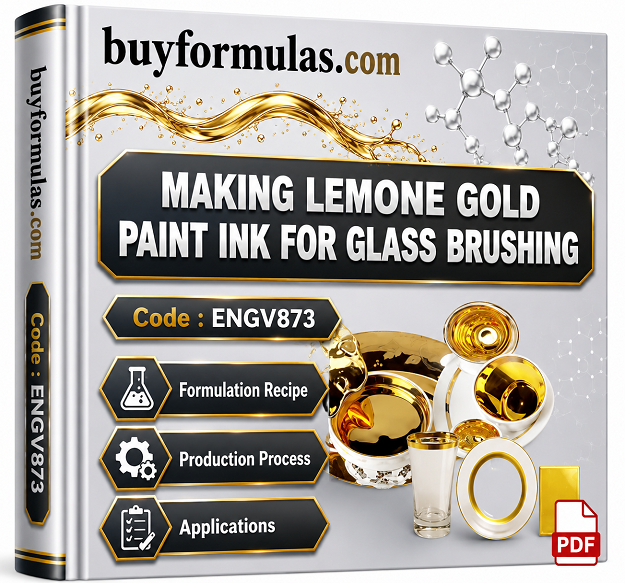 Make gold inks for brushing glass with golden bright lemon color