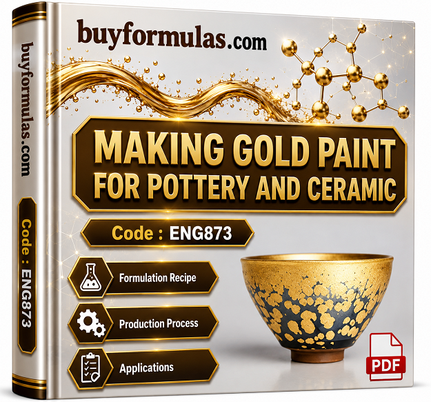 Making golden paint for pottery and ceramic without heat 