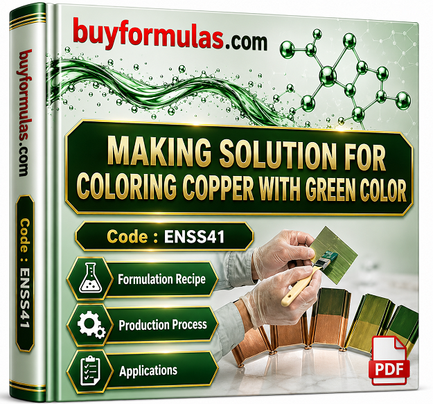 Making solution for coloring copper green patina verdigris